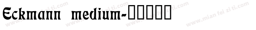 Eckmann medium字体转换